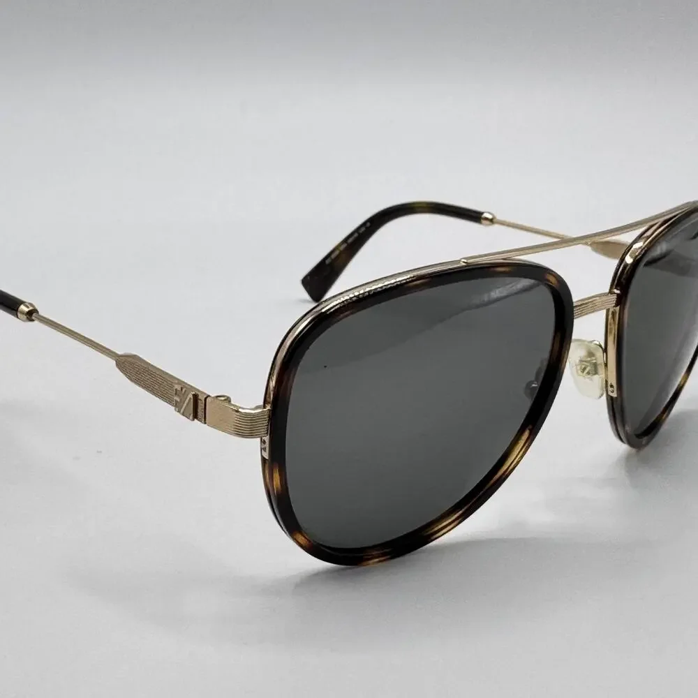 Ermenegildo Zegna Sunglasses EZ0008 28N Mens Tortoise Aviator Green Lens 58mm